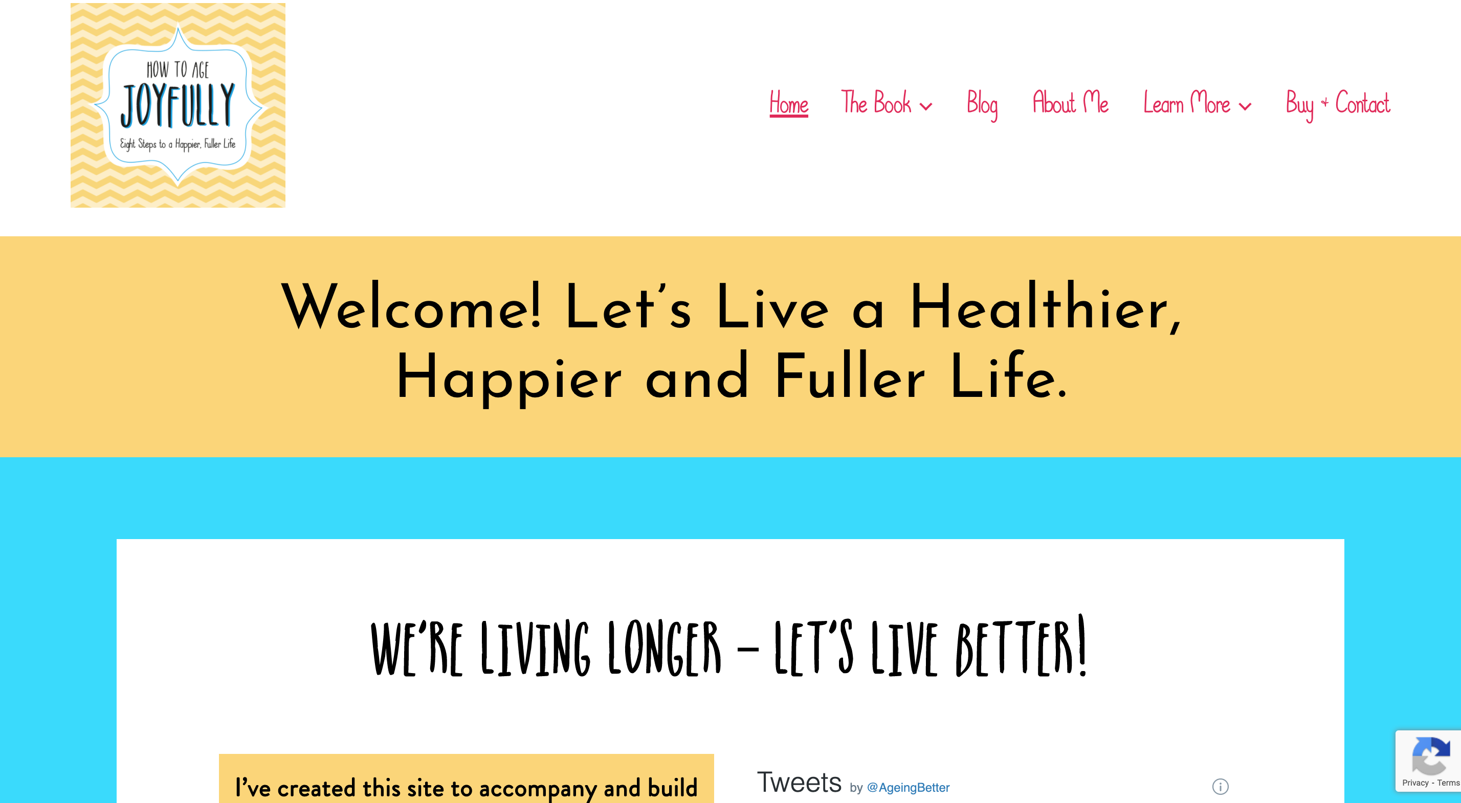 How to Age Joyfully responsive website